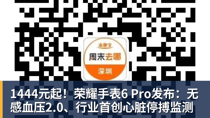 球盟会体育1444元起！荣耀手表6 Pro发布：无感血压2.0、行业首创心脏停搏监测